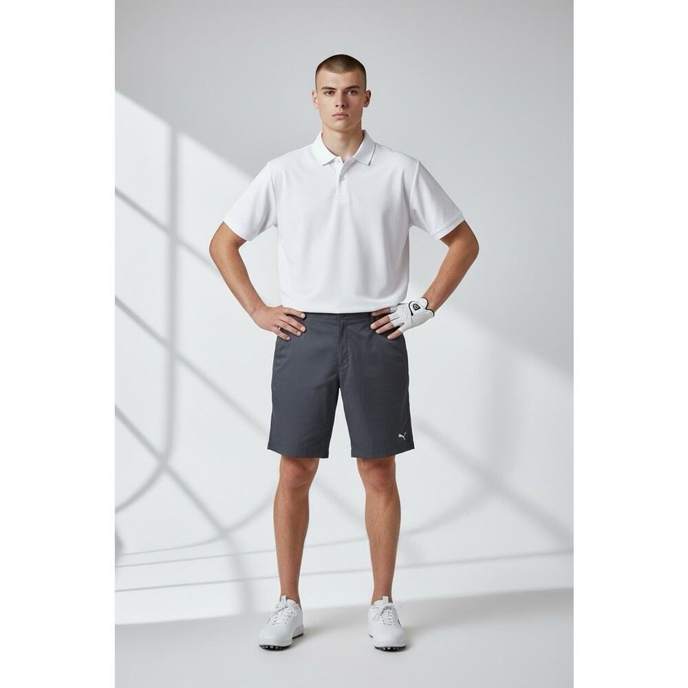 Puma Golf Men Black Shorts 38 Pockets Sports Athletic